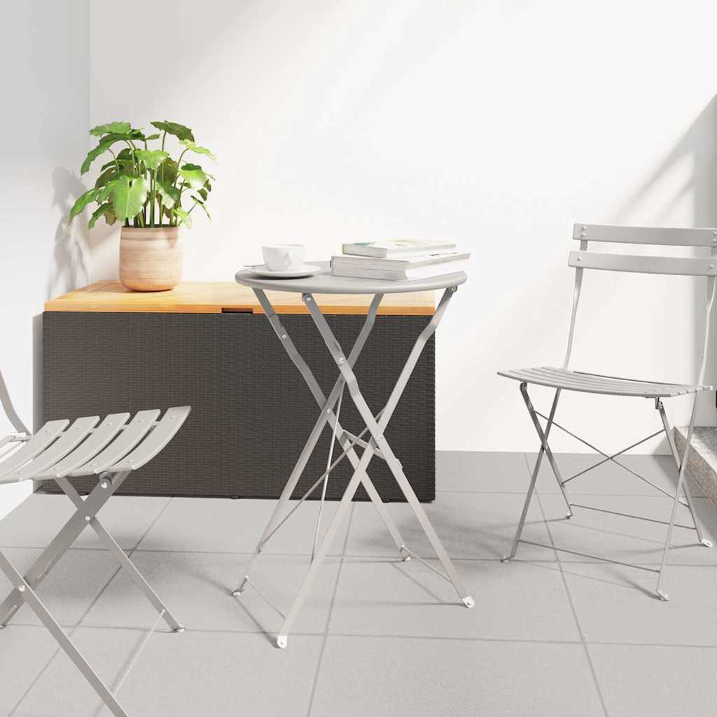 vidaXL Bistrotafel Donkergroen Ø 50 x 71 cm Poedergecoat staal