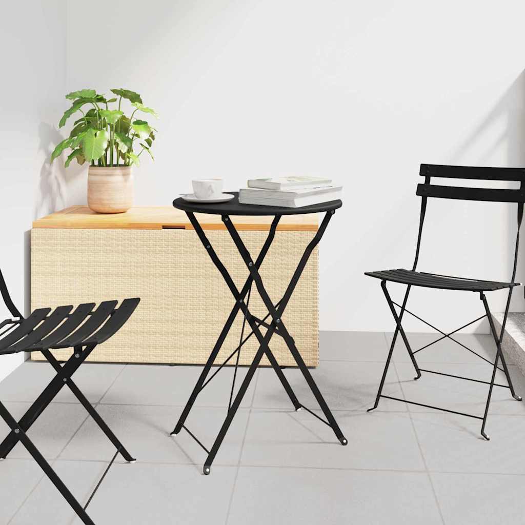 vidaXL Bistrotafel Donkergroen Ø 50 x 71 cm Poedergecoat staal