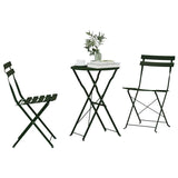vidaXL Opvouwbare Bistroset 3 pcs Bossen Staal