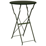 vidaXL Opvouwbare Bistroset 3 pcs Bossen Staal