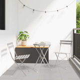 vidaXL Opvouwbare Bistroset 3 pcs Bossen Staal