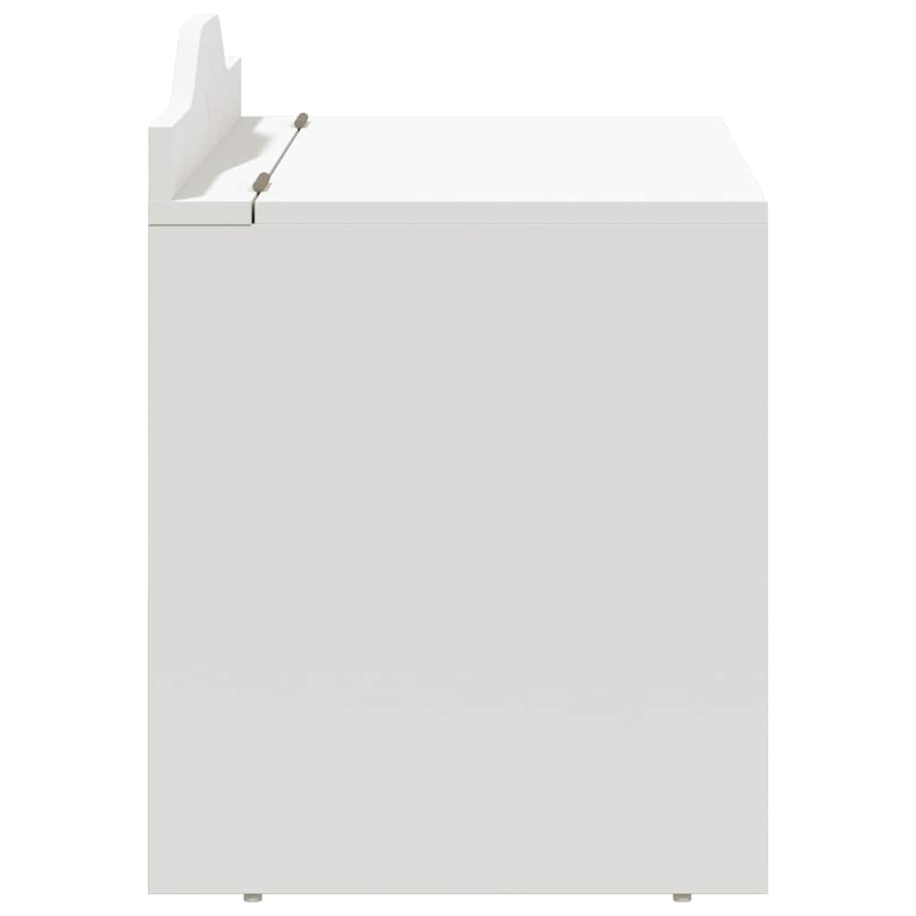 vidaXL Doos met opslag en krijtbord voorkant ROROS Wit 73 x 40 x 55 cm