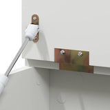 vidaXL Doos met opslag en krijtbord voorkant ROROS Wit 73 x 40 x 55 cm