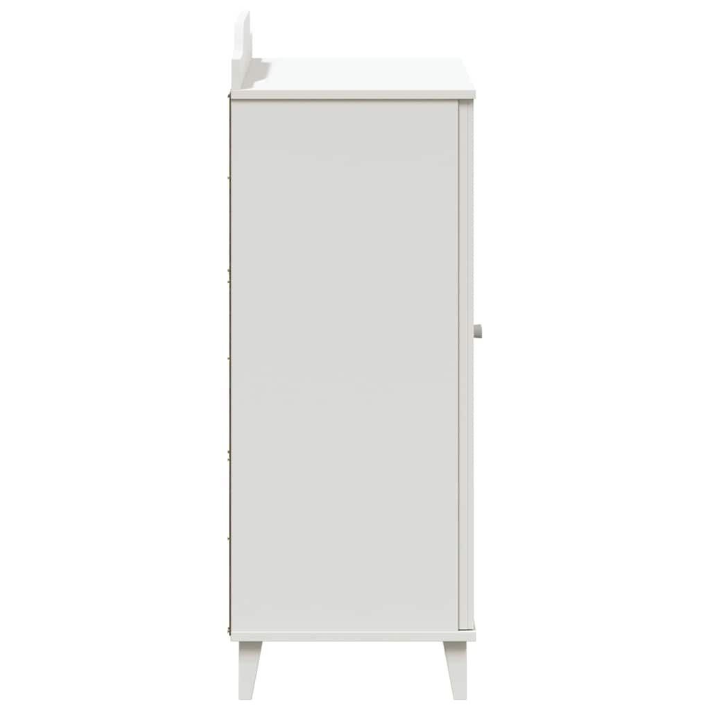 vidaXL Kast met twee deuren en krijtbord voorkant ROROS Wit