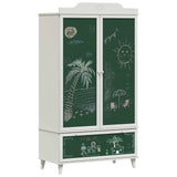 vidaXL Krijtbord Garderobe ROROS Wit 90 x 45 x 165 cm Bewerkt hout