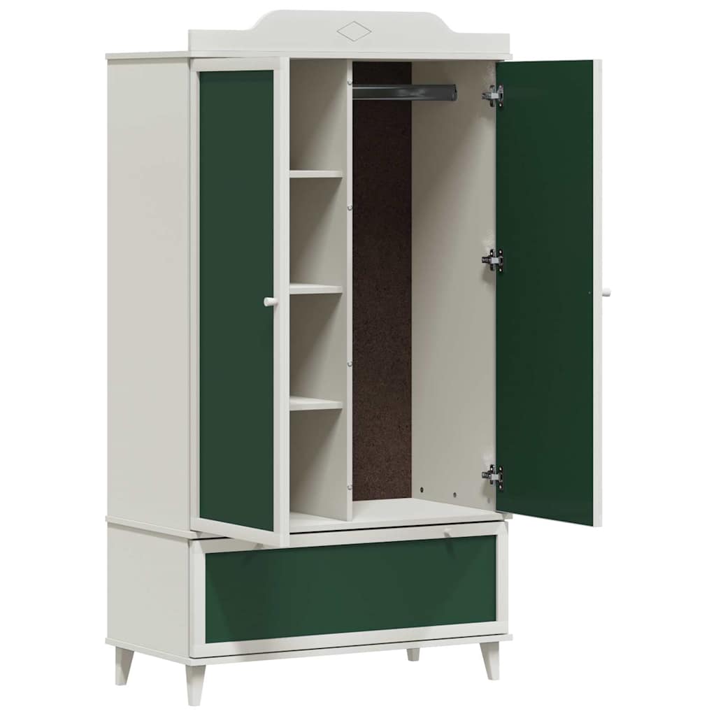 vidaXL Krijtbord Garderobe ROROS Wit 90 x 45 x 165 cm Bewerkt hout