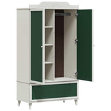 vidaXL Krijtbord Garderobe ROROS Wit 90 x 45 x 165 cm Bewerkt hout