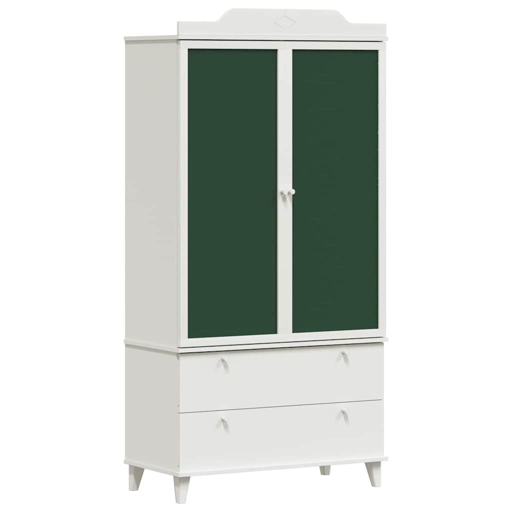 vidaXL Chalkboard Wardrobe ROROS White 90 x 45 x 180 cm Engineered Wood