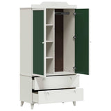 vidaXL Chalkboard Wardrobe ROROS White 90 x 45 x 180 cm Engineered Wood