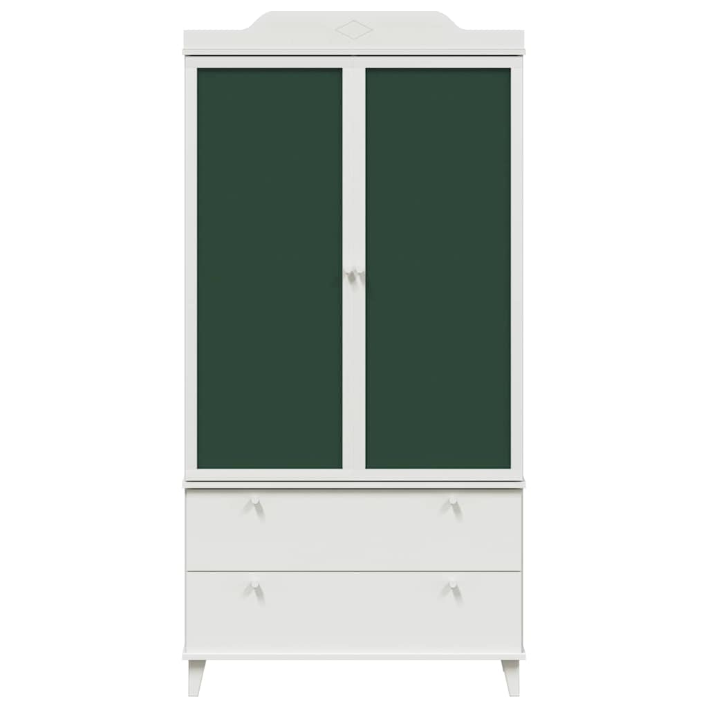 vidaXL Chalkboard Wardrobe ROROS White 90 x 45 x 180 cm Engineered Wood