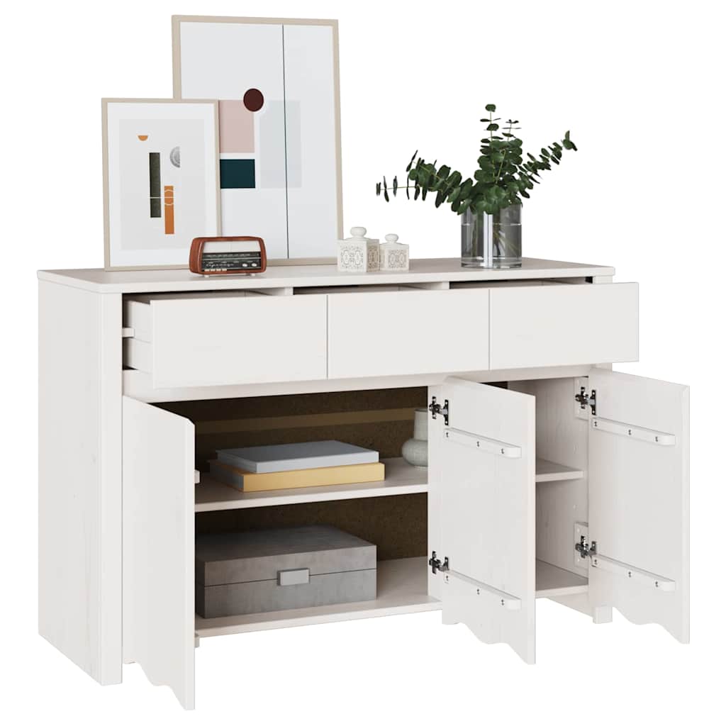 vidaXL Dressoir Drammen Eiken 114 x 43 x 75,5 cm Massief grenenhout