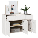 vidaXL Dressoir Drammen Eiken 114 x 43 x 75,5 cm Massief grenenhout