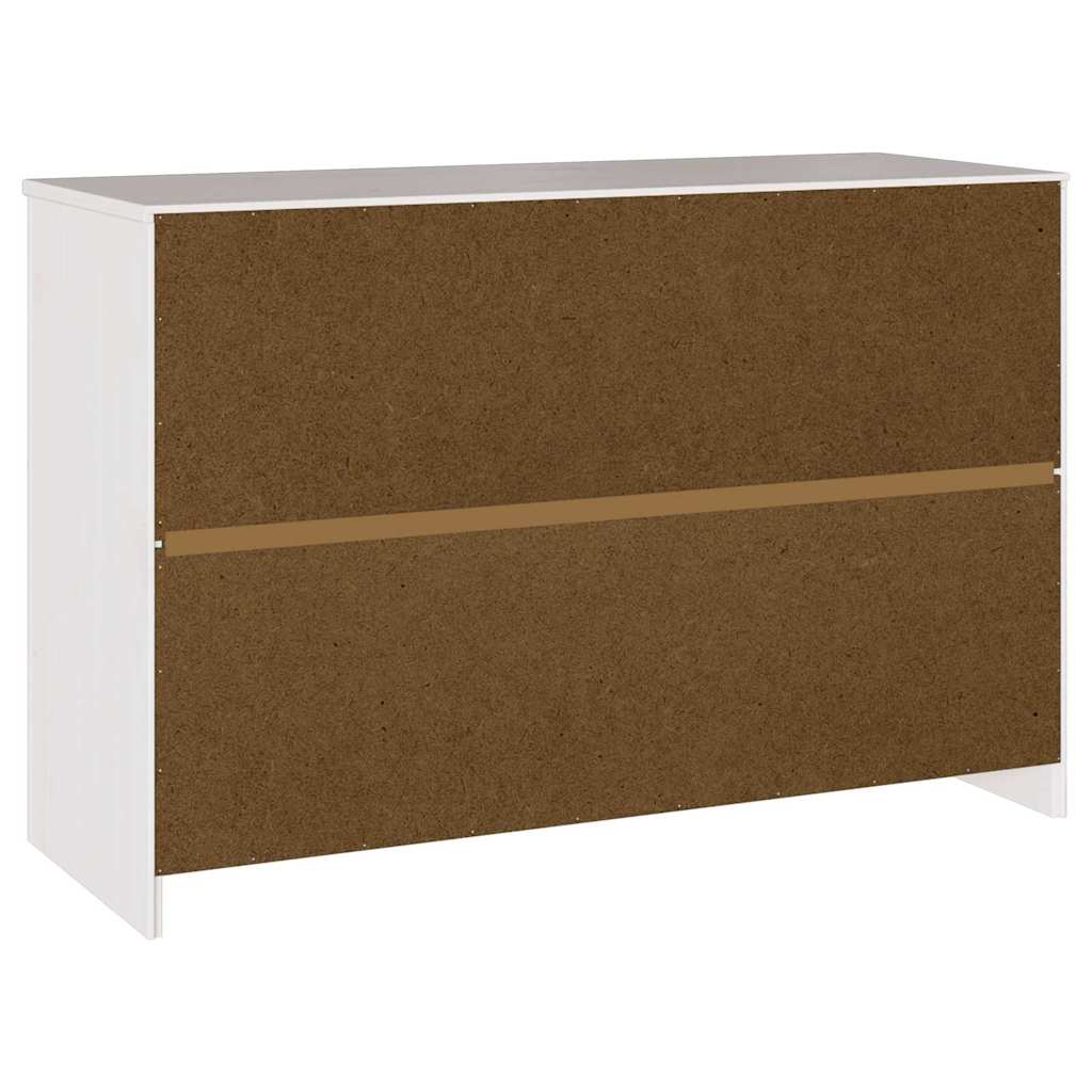 vidaXL Dressoir Drammen Eiken 114 x 43 x 75,5 cm Massief grenenhout
