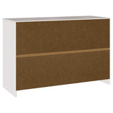 vidaXL Dressoir Drammen Eiken 114 x 43 x 75,5 cm Massief grenenhout