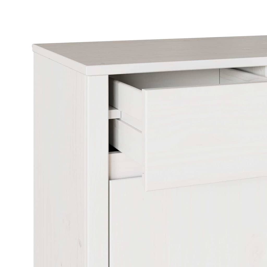 vidaXL Dressoir Drammen Eiken 114 x 43 x 75,5 cm Massief grenenhout