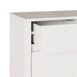 vidaXL Dressoir Drammen Eiken 114 x 43 x 75,5 cm Massief grenenhout