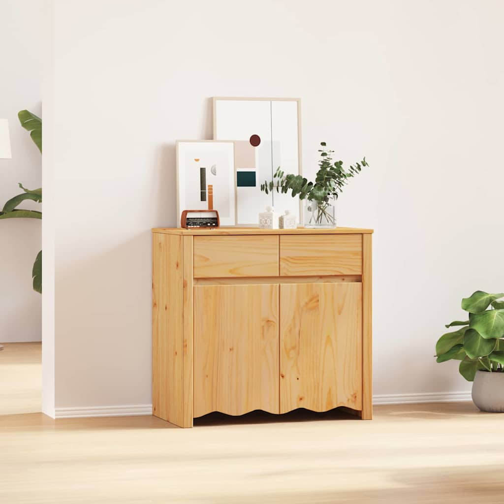 vidaXL Dressoir Drammen Eiken 79 x 43 x 75,5 cm Massief grenenhout