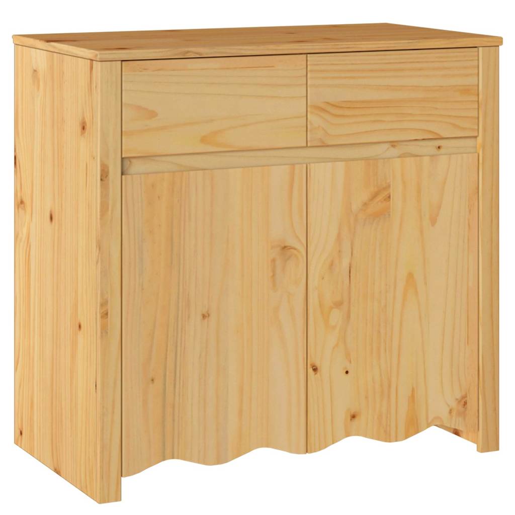 vidaXL Dressoir Drammen Eiken 79 x 43 x 75,5 cm Massief grenenhout
