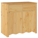vidaXL Dressoir Drammen Eiken 79 x 43 x 75,5 cm Massief grenenhout