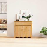 vidaXL Dressoir Drammen Eiken 79 x 43 x 75,5 cm Massief grenenhout