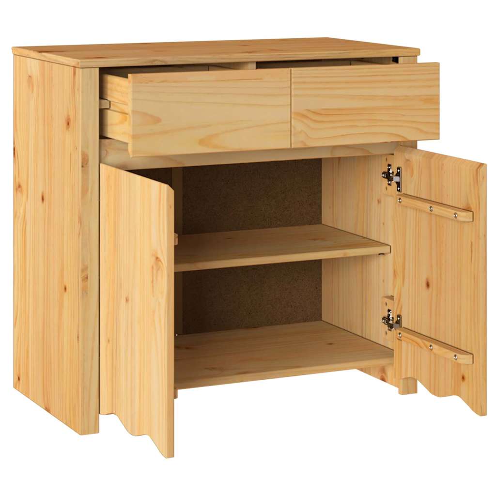 vidaXL Dressoir Drammen Eiken 79 x 43 x 75,5 cm Massief grenenhout