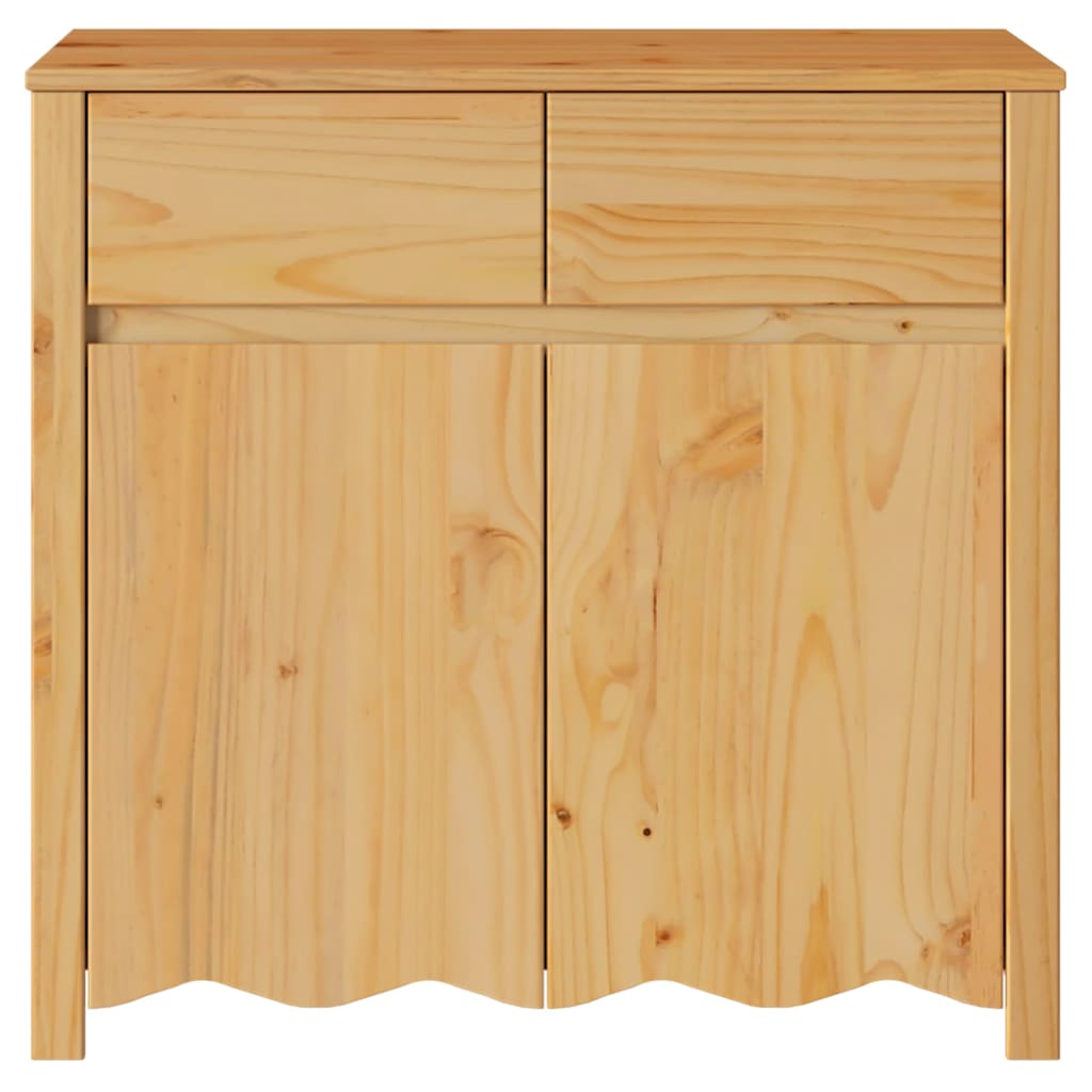 vidaXL Dressoir Drammen Eiken 79 x 43 x 75,5 cm Massief grenenhout
