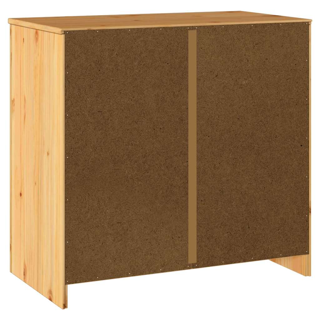 vidaXL Dressoir Drammen Eiken 79 x 43 x 75,5 cm Massief grenenhout