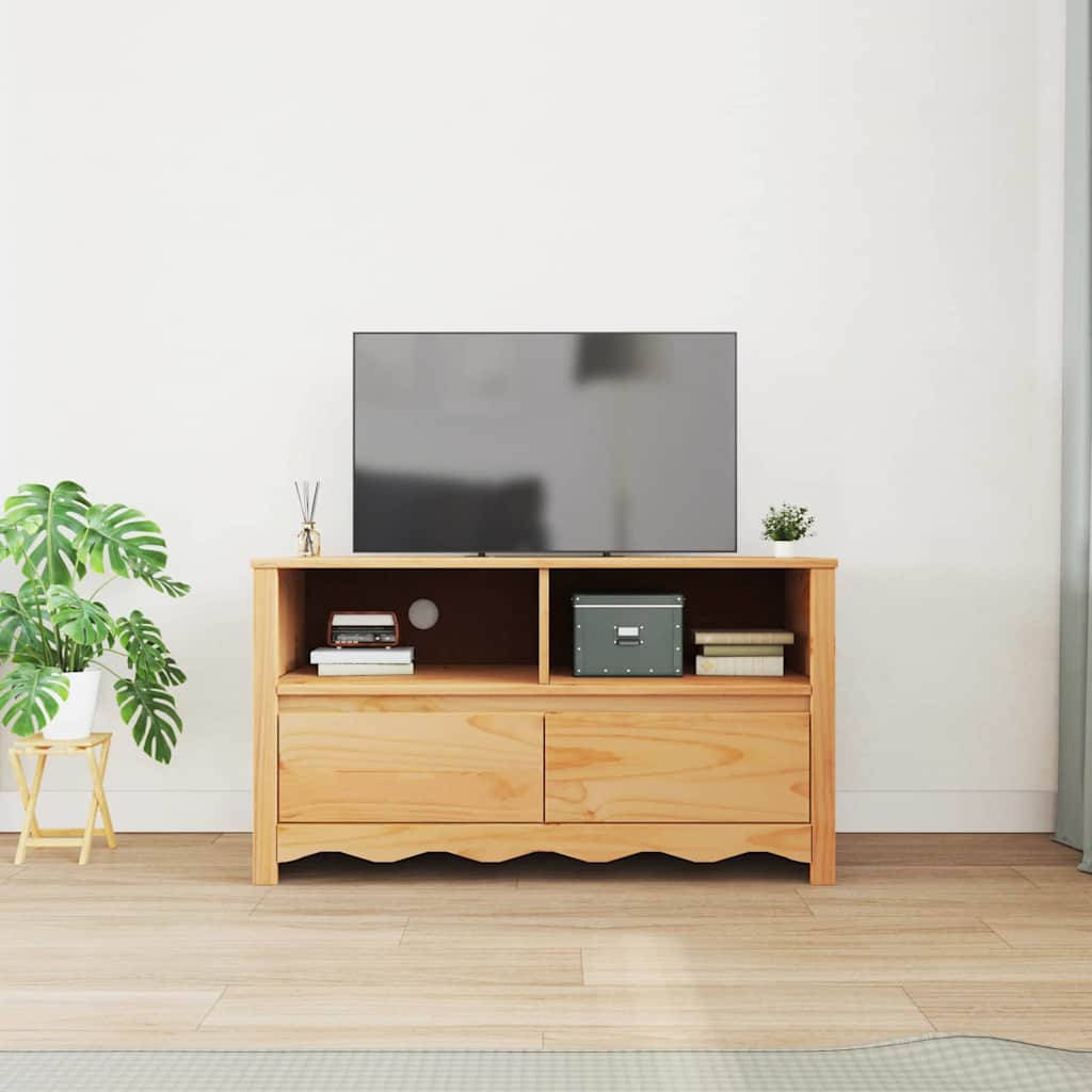 vidaXL TV-kast Drammen Eiken 99 x 43 x 55 cm Massief grenenhout