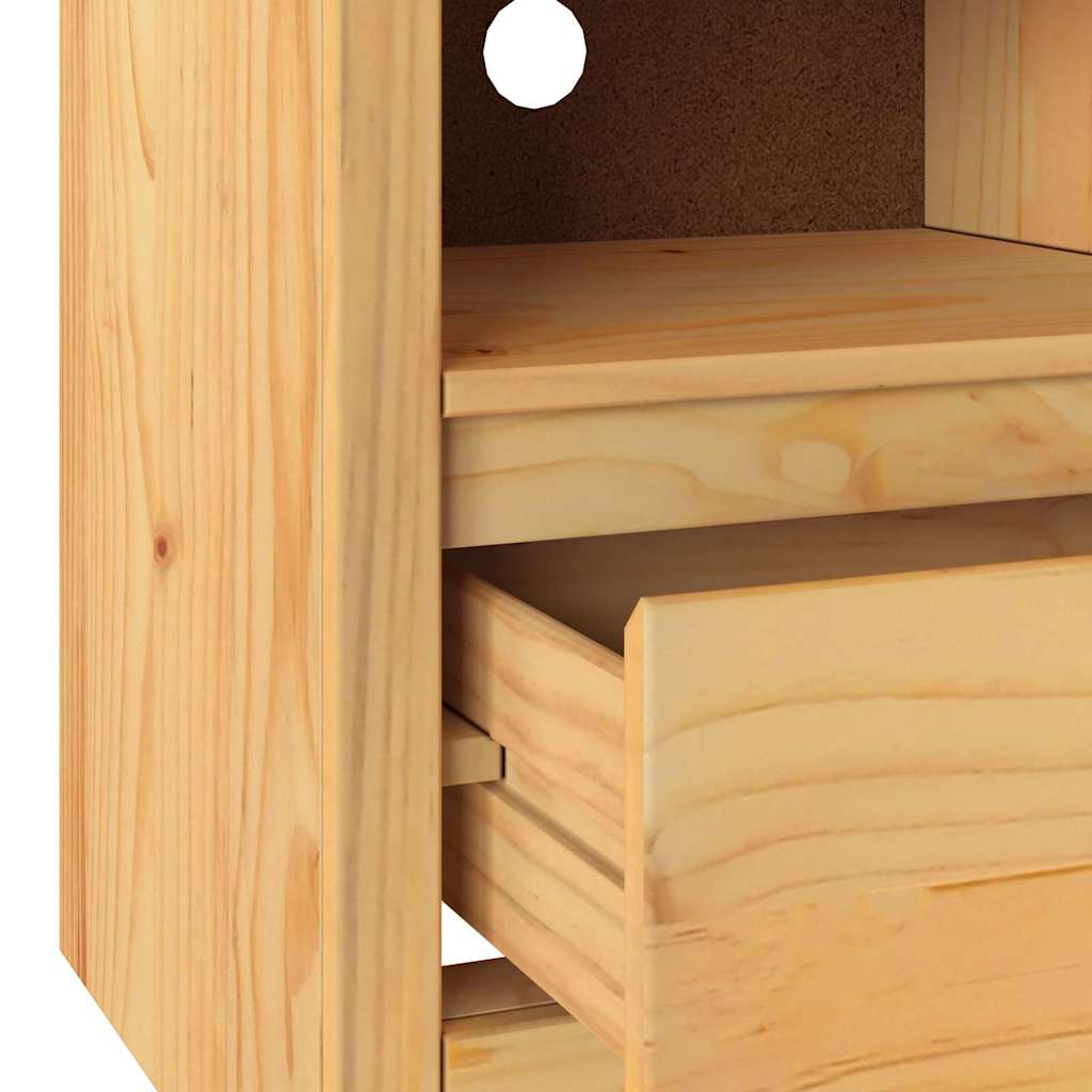 vidaXL TV-kast Drammen Eiken 99 x 43 x 55 cm Massief grenenhout
