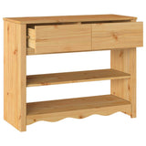 vidaXL Wandtafel Drammen Eiken 89,5 x 37 x 73 cm Massief grenenhout