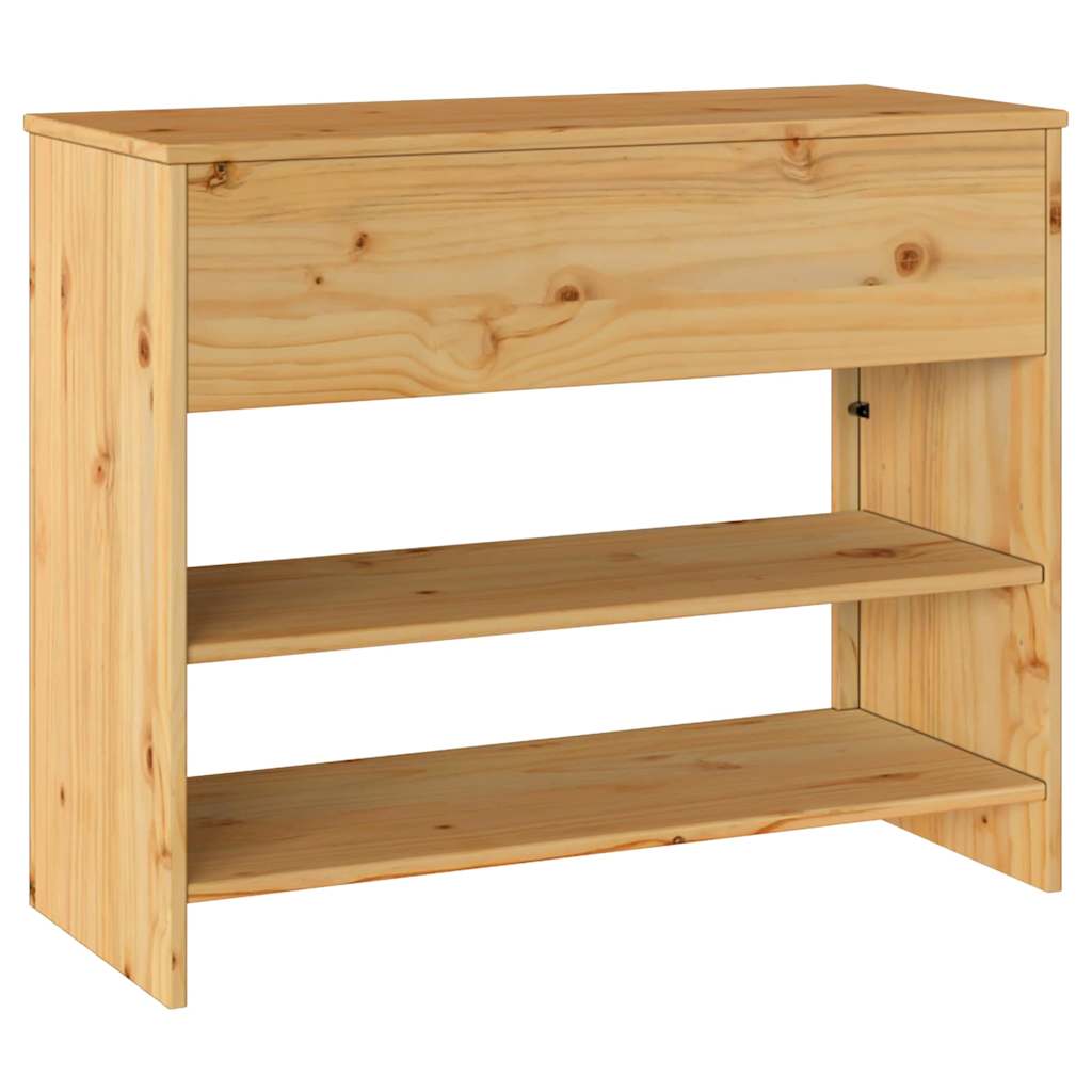 vidaXL Wandtafel Drammen Eiken 89,5 x 37 x 73 cm Massief grenenhout