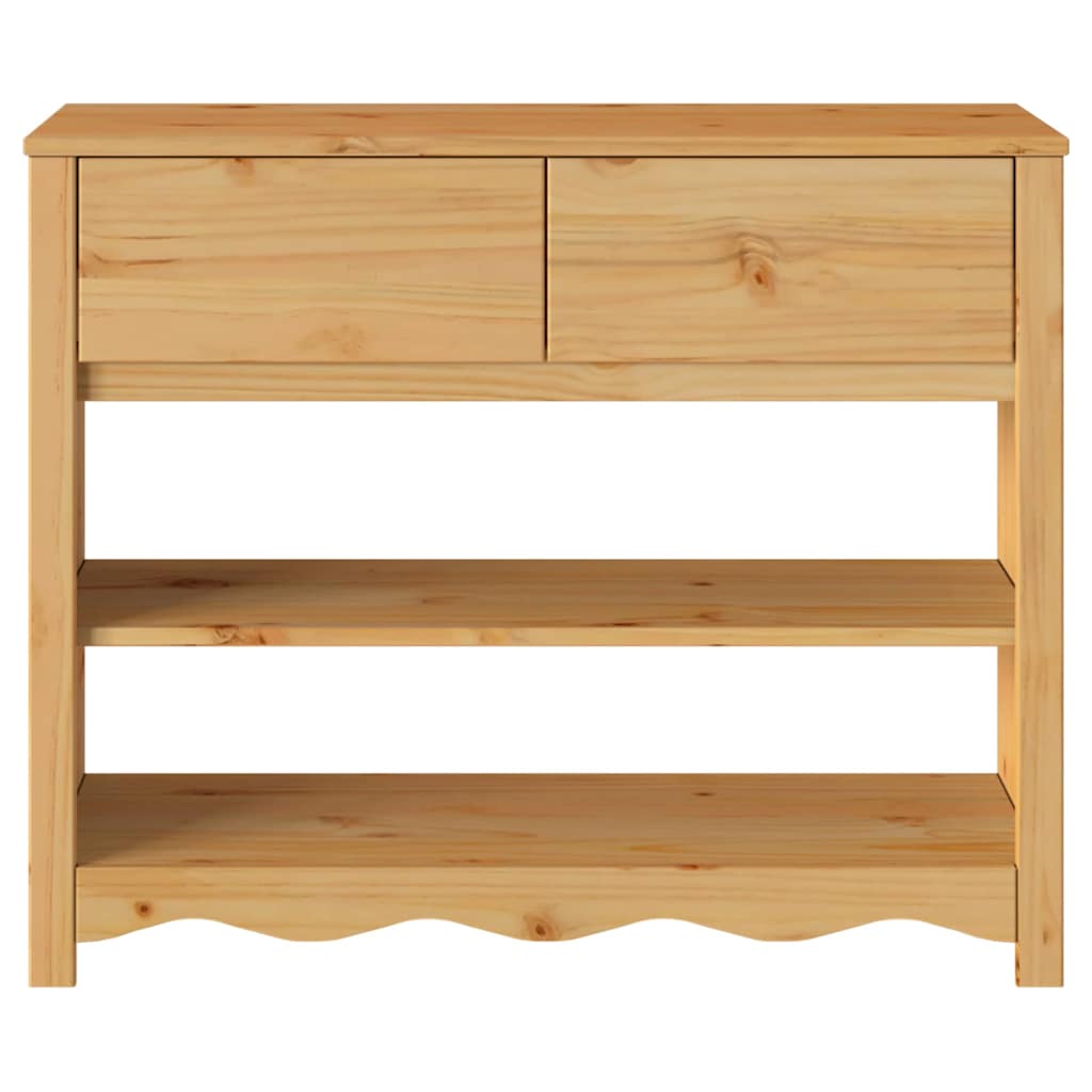 vidaXL Wandtafel Drammen Eiken 89,5 x 37 x 73 cm Massief grenenhout