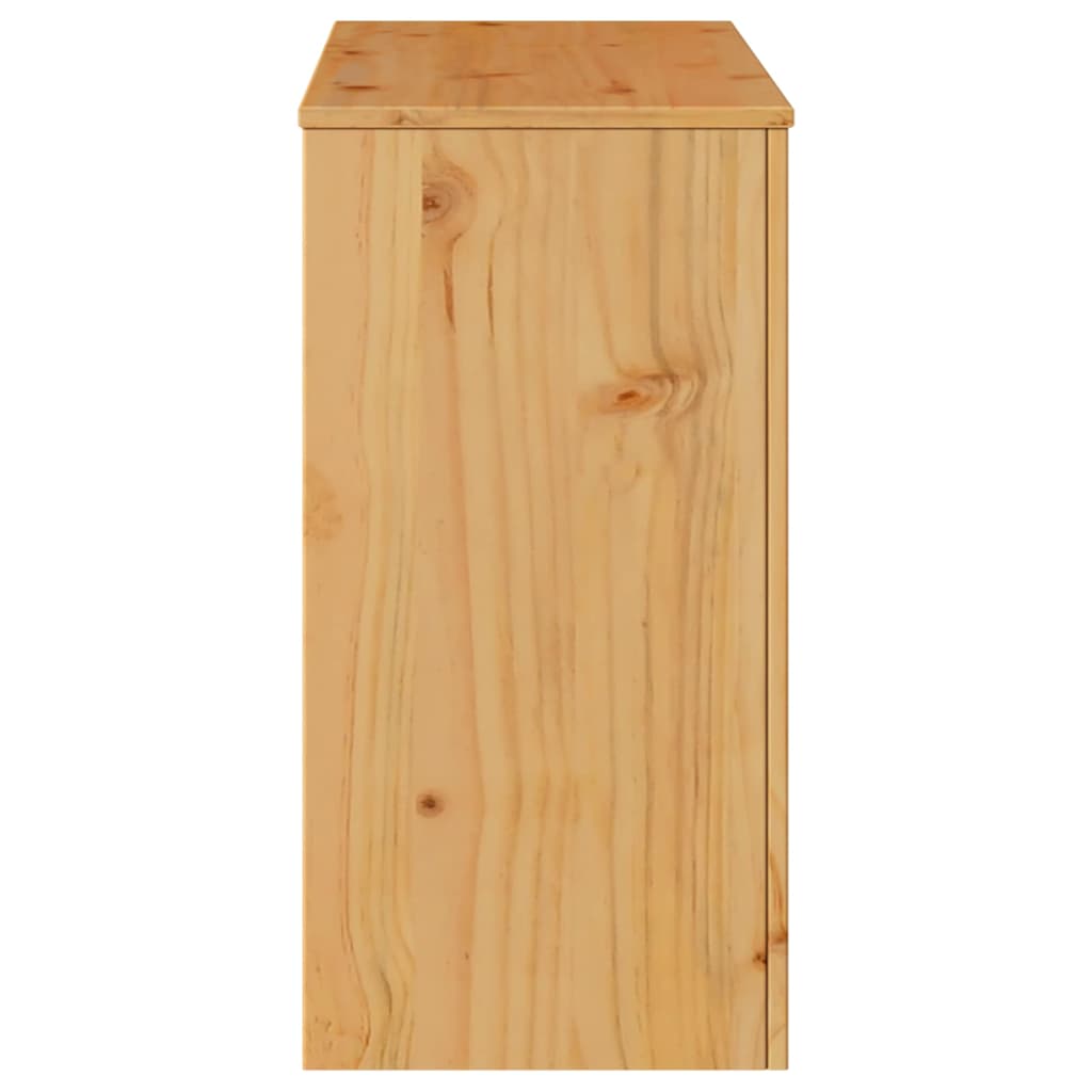vidaXL Wandtafel Drammen Eiken 89,5 x 37 x 73 cm Massief grenenhout
