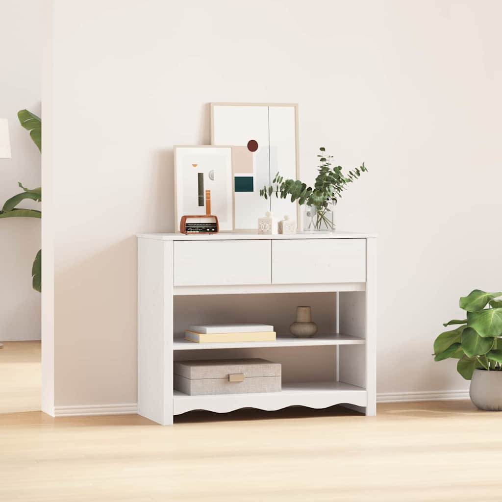 vidaXL Wandtafel Drammen Eiken 89,5 x 37 x 73 cm Massief grenenhout