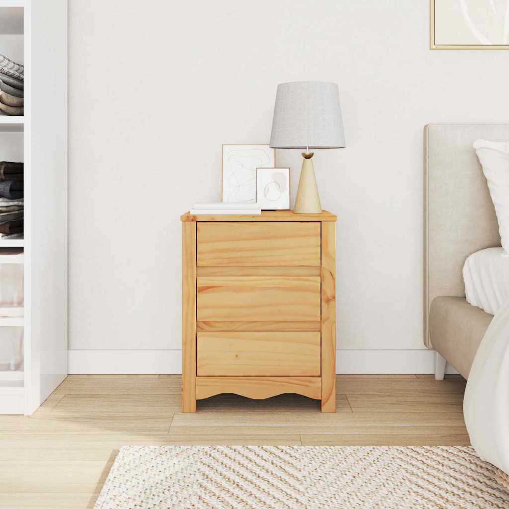 vidaXL Coffee Table Drammen Oak 45 x 35 x 56 cm Solid Pine Wood