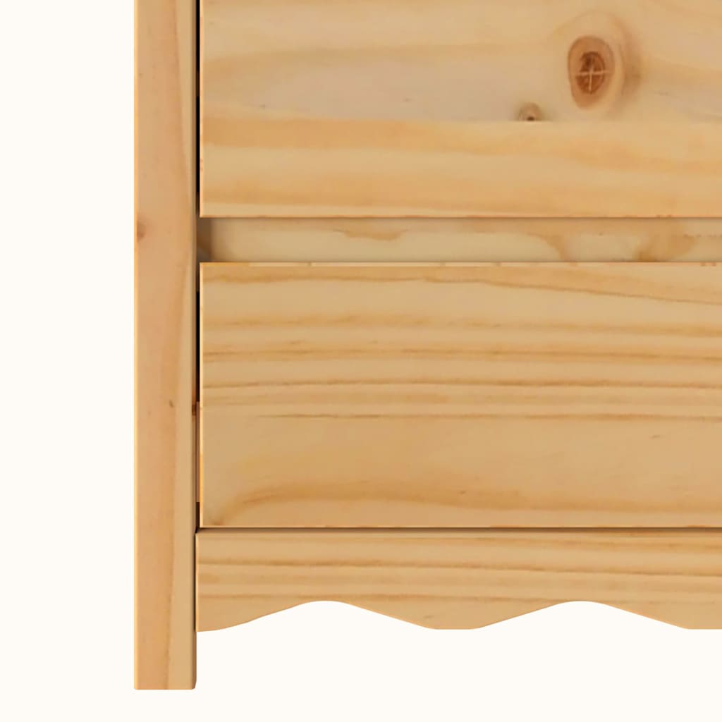 vidaXL Ladekast Drammen Eiken 76,5 x 40 x 91 cm Massief grenenhout