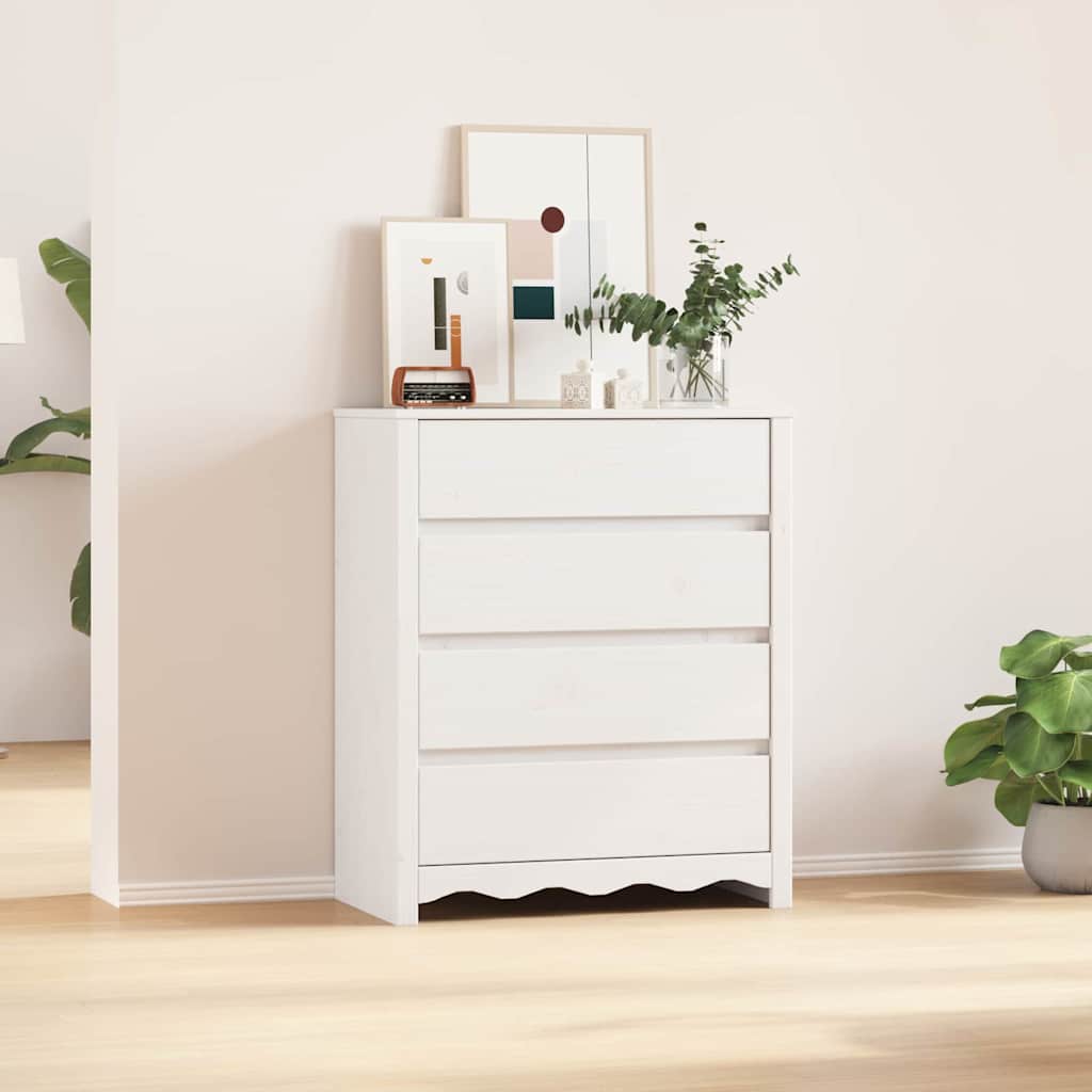 vidaXL Ladekast Drammen Eiken 76,5 x 40 x 91 cm Massief grenenhout