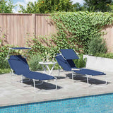 vidaXL Foldable Sun Lounger with Canopy Steel Apple Green