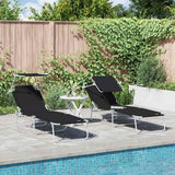 vidaXL Foldable Sun Lounger with Canopy Steel Apple Green