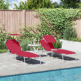 vidaXL Foldable Sun Lounger with Canopy Steel Apple Green