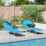 vidaXL Foldable Sun Lounger with Canopy Steel Apple Green