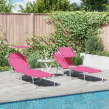 vidaXL Foldable Sun Lounger with Canopy Steel Apple Green