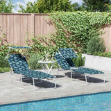vidaXL Foldable Sun Lounger with Canopy Steel Apple Green