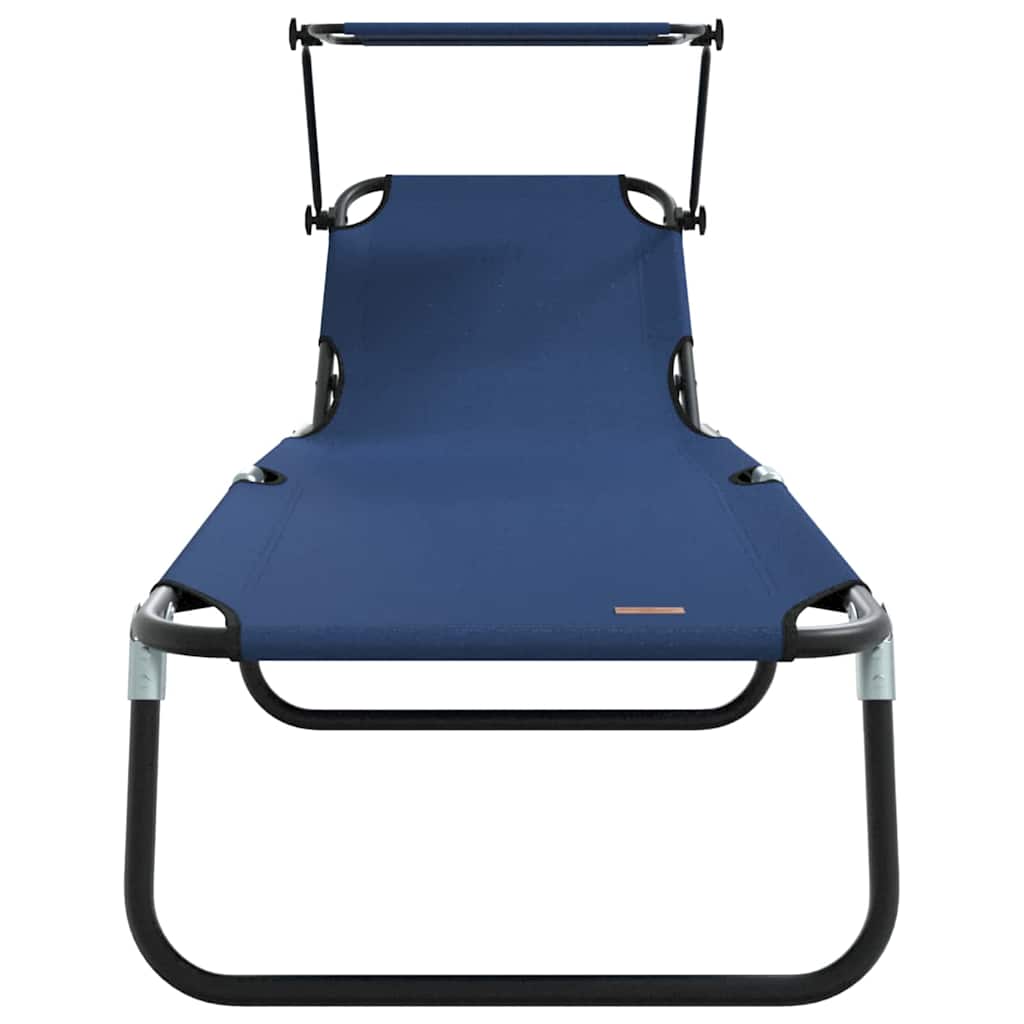 vidaXL Opvouwbare zonnebed Blauw 190 x 57 x 81 cm oxford