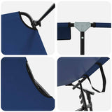 vidaXL Opvouwbare zonnebed Blauw 190 x 57 x 81 cm oxford