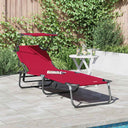 vidaXL Opvouwbare zonnebed Blauw 190 x 57 x 81 cm oxford