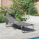 vidaXL Opvouwbare zonnebed Blauw 190 x 57 x 81 cm oxford