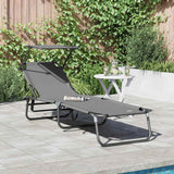 vidaXL Opvouwbare zonnebed Blauw 190 x 57 x 81 cm oxford