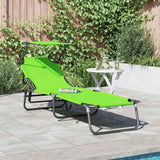vidaXL Opvouwbare zonnebed Blauw 190 x 57 x 81 cm oxford