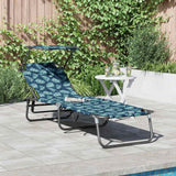 vidaXL Opvouwbare zonnebed Blauw 190 x 57 x 81 cm oxford